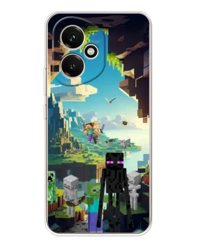 Чехол для Huawei Honor 400 с картинкой «Эндермен в лесу»