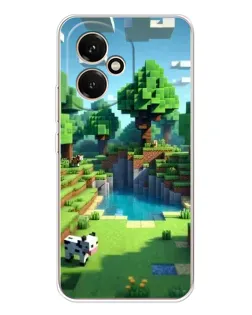 Чехол для Huawei Honor 400 с картинкой «Minecraft летний день»