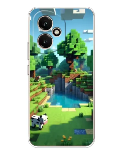 Чехол для Huawei Honor 400 с картинкой «Minecraft летний день»
