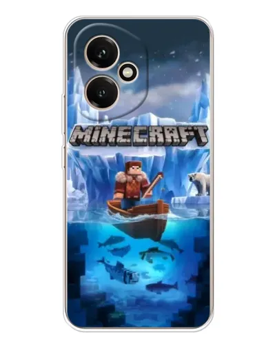 Чехол для Huawei Honor 400 с картинкой «Minecraft ледяной мир»