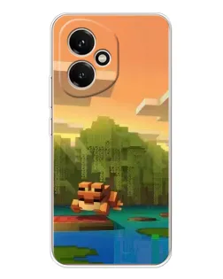 Чехол для Huawei Honor 400 с картинкой «Майнкрафт закат солнца»