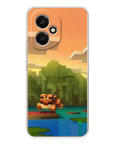 Чехол для Huawei Honor 400 с картинкой «Майнкрафт закат солнца»