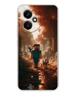Чехол для Huawei Honor 400 с картинкой «Стив в лесу»