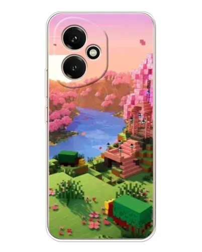 Чехол для Huawei Honor 400 с картинкой «Розовое дерево Minecraft»