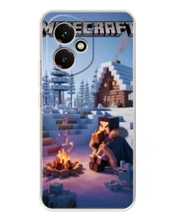 Чехол для Huawei Honor 400 с картинкой «Зимний Minecraft»