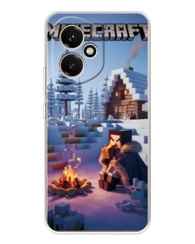 Чехол для Huawei Honor 400 с картинкой «Зимний Minecraft»