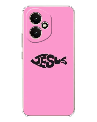 Чехол для Huawei Honor 400 с картинкой «Розовый символ  Jesus»