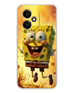 Чехол для Huawei Honor 400 с картинкой «Губка Боб прыгает»