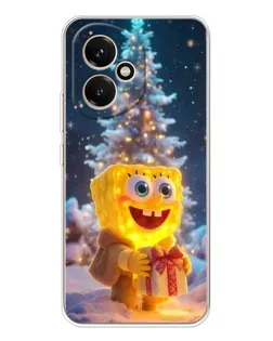 Чехол для Huawei Honor 400 с картинкой «Рождественский Спанч Боб»