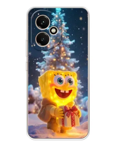 Чехол для Huawei Honor 400 с картинкой «Рождественский Спанч Боб»