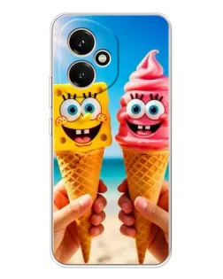 Чехол для Huawei Honor 400 с картинкой «Спанч Боб мороженое»