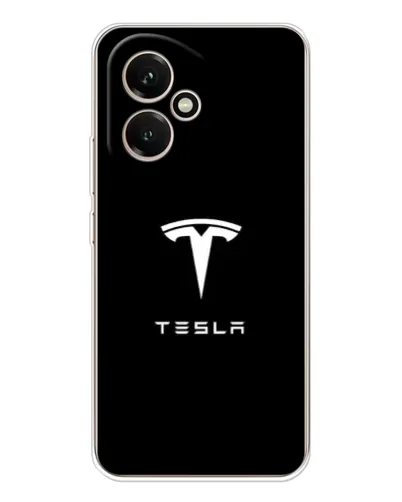 Чехол для Huawei Honor 400 с картинкой «Tesla White Logo»