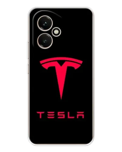 Чехол для Huawei Honor 400 с картинкой «Tesla Red Logo»