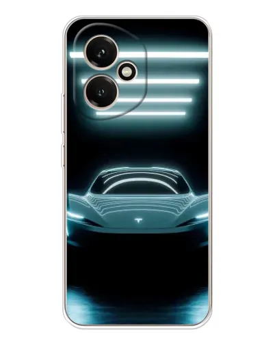 Чехол для Huawei Honor 400 с картинкой «Tesla в неоне»