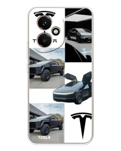 Чехол для Huawei Honor 400 с картинкой «Коллаж Cybertruck Tesla»