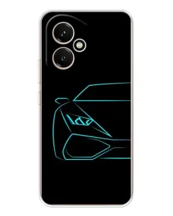 Чехол для Huawei Honor 400 с картинкой «Голубой силуэт Lamborghini»