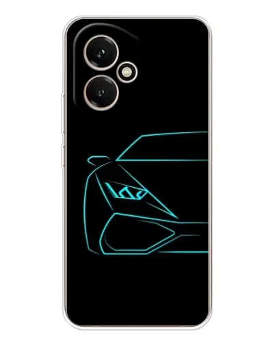 Чехол для Huawei Honor 400 с картинкой «Голубой силуэт Lamborghini»