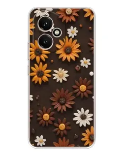 Чехол для Huawei Honor 400 с картинкой «Узор из маленьких подсолнухов»