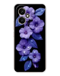 Чехол для Huawei Honor 400 с картинкой «Фиолетовые цветы с росою»