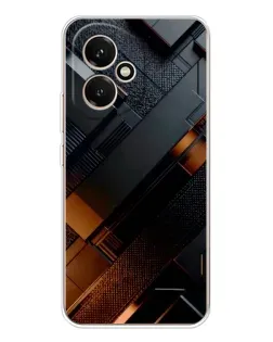 Чехол для Huawei Honor 400 с картинкой «Черные геометрические блоки»