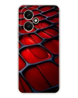 Чехол для Huawei Honor 400 с картинкой «Красная глянцевая сетка»