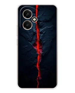 Чехол для Huawei Honor 400 с картинкой «Kрасная лавовая трещина»