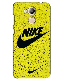 Чехол для Huawei Honor 6c Pro с картинкой «Желтый текстурный Nike»