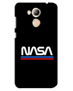 Чехол для Huawei Honor 6c Pro с картинкой «NASA — классика Red Blue»
