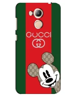 Чехол для Huawei Honor 6c Pro с картинкой «Gucci — полосы и Микки»