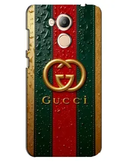 Чехол для Huawei Honor 6c Pro с картинкой «Gucci — фирменная полоса и золото» Чехол для Huawei Honor 6c Pro с картинкой «Gucci — фирменная полоса и золото»