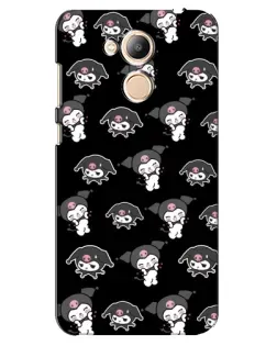 Чехол для Huawei Honor 6c Pro с картинкой «Черный паттерн Kuromi»