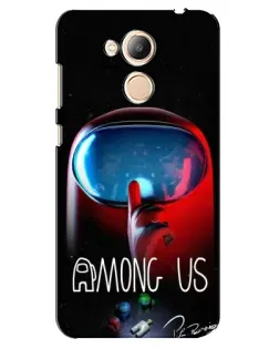 Чохол для Huawei Honor 6c Pro з картинкою «Червоний імпостер — макро»