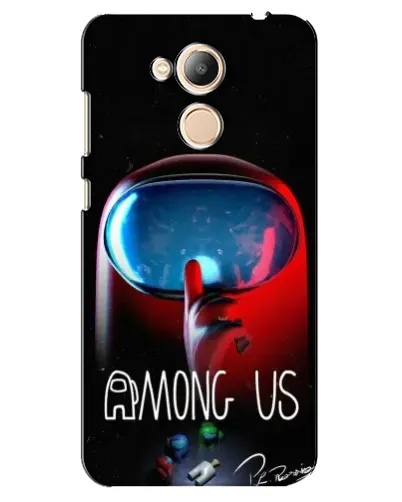 Чехол для Huawei Honor 6c Pro с картинкой «Красный импостер — макро»