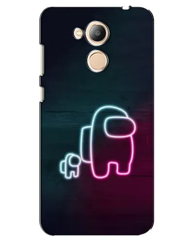 Чехол для Huawei Honor 6c Pro с картинкой «Among Us неон-арт»