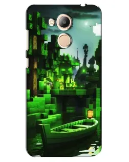 Чохол для Huawei Honor 6c Pro з картинкою «Minecraft лісовий пейзаж»