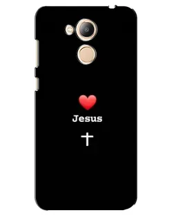 Чехол для Huawei Honor 6c Pro с картинкой «Сердце - Jesus»