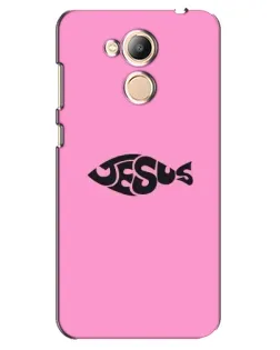 Чехол для Huawei Honor 6c Pro с картинкой «Розовый символ  Jesus»