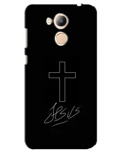 Чохол для Huawei Honor 6c Pro з картинкою «Графічний хрест Jesus»