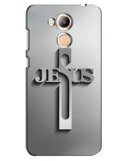 Чохол для Huawei Honor 6c Pro з картинкою «Металевий хрест Jesus»
