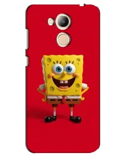 Чехол для Huawei Honor 6c Pro с картинкой «Спанч Боб на красном»