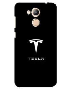 Чехол для Huawei Honor 6c Pro с картинкой «Tesla White Logo»