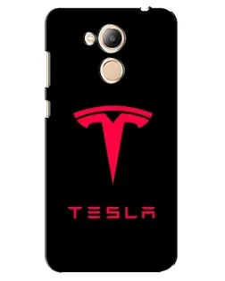 Чехол для Huawei Honor 6c Pro с картинкой «Tesla Red Logo»