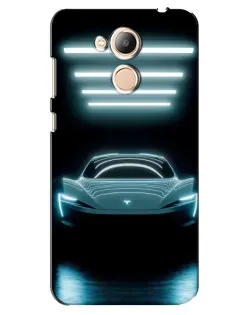 Чехол для Huawei Honor 6c Pro с картинкой «Tesla в неоне»