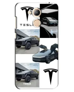 Чехол для Huawei Honor 6c Pro с картинкой «Коллаж Cybertruck Tesla»