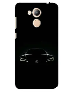 Чехол для Huawei Honor 6c Pro с картинкой «Mercedes — силуэт авто»