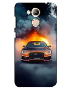 Чехол для Huawei Honor 6c Pro с картинкой «Audi в огненном дыму» Чехол для Huawei Honor 6c Pro с картинкой «Audi в огненном дыму»