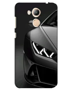 Чехол для Huawei Honor 6c Pro с картинкой «Lamborghini фары детализация»