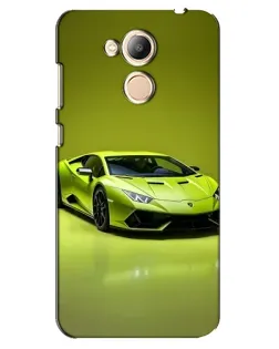 Чехол для Huawei Honor 6c Pro с картинкой «Салатовый Lamborghini Huracan»