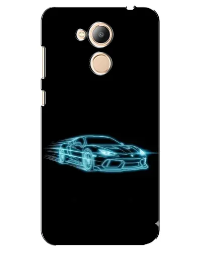 Чехол для Huawei Honor 6c Pro с картинкой «Неоновый контур Lamborghini»
