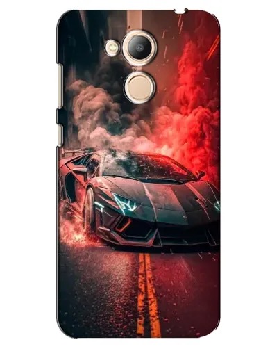 Чехол для Huawei Honor 6c Pro с картинкой «Lamborghini красный дым»